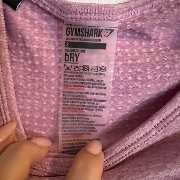 Gym shark pink long sleeve crop - Picture 2 of 2